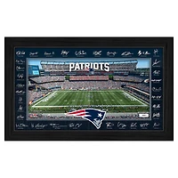 Highland Mint New England Patriots 12" x 20" 2025 Signature Gridiron Panoramic Framed Photo