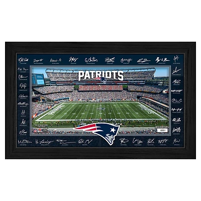 Highland Mint New England Patriots 12" x 20" 2025 Signature Gridiron Panoramic Framed Photo