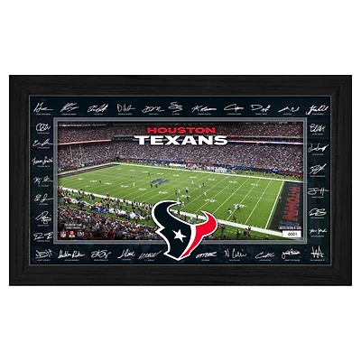 Highland Mint Houston Texans 12" x 20" 2025 Signature Gridiron Panoramic Framed Photo