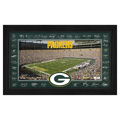Highland Mint Green Bay Packers 12" x 20" 2025 Signature Gridiron Panoramic Framed Photo