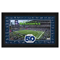Highland Mint Seattle Seahawks 12" x 20" 2025 Signature Gridiron Panoramic Framed Photo
