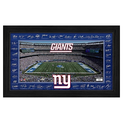 Highland Mint New York Giants 12" x 20" 2025 Signature Gridiron Panoramic Framed Photo