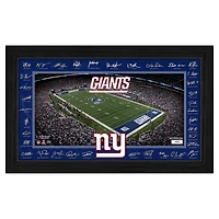 Highland Mint New York Giants 12" x 20" 2025 Signature Gridiron Panoramic Framed Photo