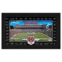 Highland Mint Tampa Bay Buccaneers 12" x 20" 2025 Signature Gridiron Panoramic Framed Photo
