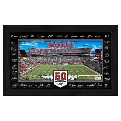 Highland Mint Tampa Bay Buccaneers 12" x 20" 2025 Signature Gridiron Panoramic Framed Photo