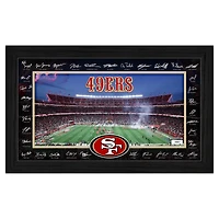 Highland Mint San Francisco 49ers 12" x 20" 2025 Signature Gridiron Panoramic Framed Photo