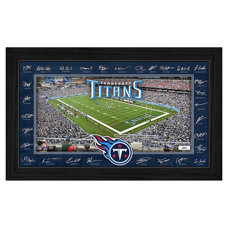 Highland Mint Tennessee Titans 12" x 20" 2025 Signature Gridiron Panoramic Framed Photo