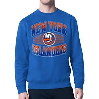 Men's Starter Royal New York Islanders Team Grit Graphic Fleece Pullover Sweatshirt