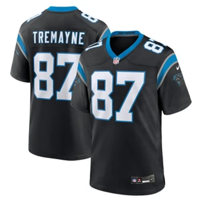 Men's Nike Brycen Tremayne Black Carolina Panthers Team Game Jersey