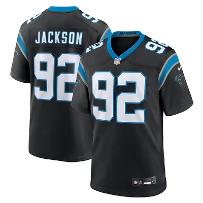 Men's Nike Cam Jackson  Black Carolina Panthers Team Game Jersey