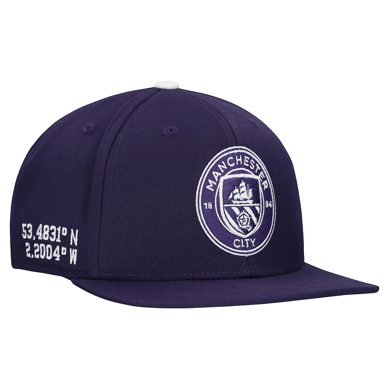 Unisex Purple Manchester City Locale Snapback Hat