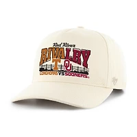 Men's '47 Cream Texas Longhorns vs. Oklahoma Sooners Red River Rivalry Showdown Fence Hitch Adjustable Hat