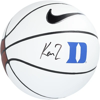 Kon Knueppel Duke Blue Devils Autographed Nike White Panel Basketball