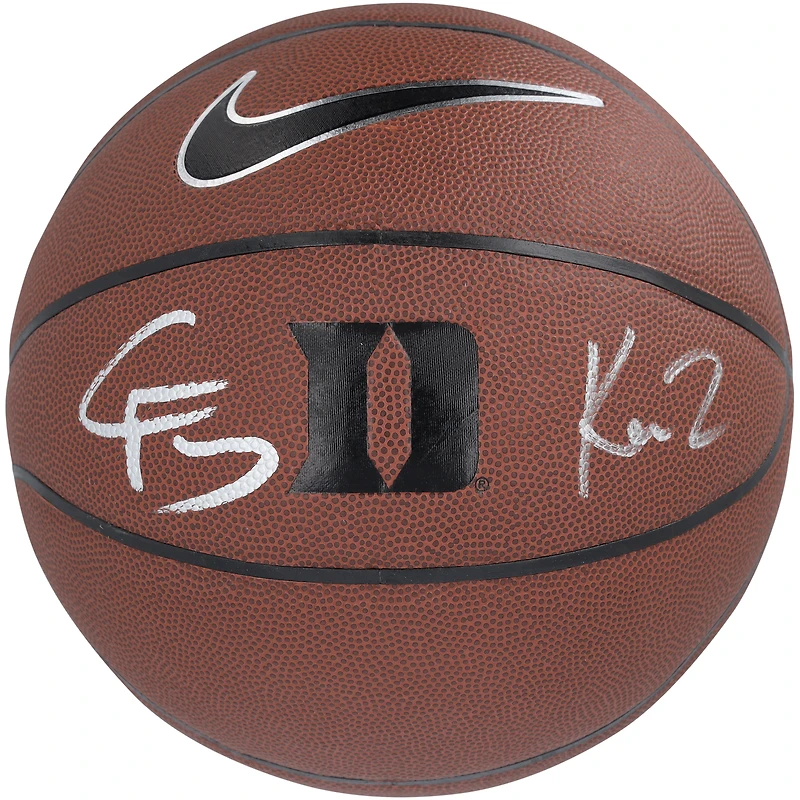 Cooper Flagg & Kon Knueppel Duke Blue Devils Autographed Nike Replica Basketball