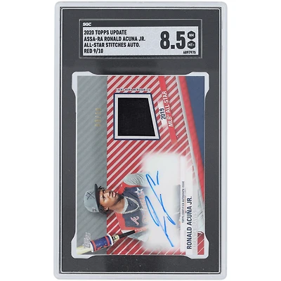 Ronald Acuna Jr. Atlanta Braves Autographed 2020 Topps Update All-Star Stitches Relic #ASSA-RA #9/10 SGC Authenticated NM MT 8.5 Card