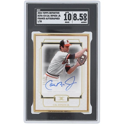 Cal Ripken Jr. Baltimore Orioles Autographed 2024 Topps Definitive Collection Gold Framed #DCFA-CR #1/30 SGC Authenticated 8.5/10 Card