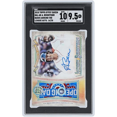 Andrew Benintendi Boston Red Sox Autographed 2018 Topps GQ Bases Around the League Relic #BAL-AB #14/20 SGC Authenticated 9.5/10 Card
