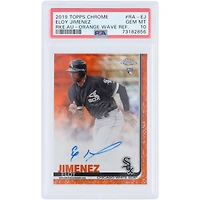 Eloy Jimenez Chicago White Sox Autographed 2019 Topps Chrome Orange Wave Refractor #RA-EJ #12/25 PSA Authenticated Gem MT 10 Rookie Card