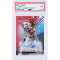 Jo Adell Los Angeles Angels Autographed 2021 Topps Finest Red Wave Refractor #FA-JA #2/5 PSA Authenticated Mint 9 Rookie Card
