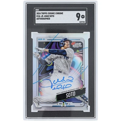 Juan Soto New York Yankees Autographed 2024 Topps Cosmic Chrome #CCA-JS SGC Authenticated MT 9 Card