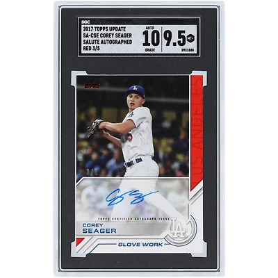 Corey Seager Los Angeles Dodgers Autographed 2017 Topps Update Red Salute #SA-CSE #3/5 SGC Authenticated 9.5/10 Card