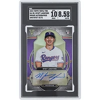 Wyatt Langford Texas Rangers Autographed 2024 Topps Triple Threads Amethyst #RA-WL #75/75 SGC Authenticated 8.5/10 Rookie Card