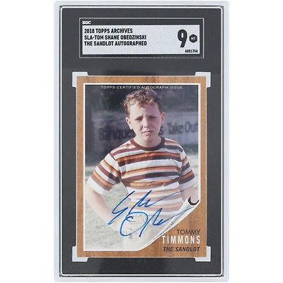 Shane Obedzinski The Sandlot Autographed 2018 Topps Archives Tommy Timmons #SLA-TOM SGC Authenticated MT 9 Card