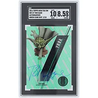 Tom Kane Star Wars Autographed 2016 Topps High Tek Green Cube Diffractor #SW-37 #2/10 SGC Authenticated 8.5/10 Card