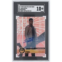 John Boyega Star Wars Autographed 2017 Topps High Tek Red Orbit Diffractor #27 #5/5 SGC Authenticated GM 10 Card