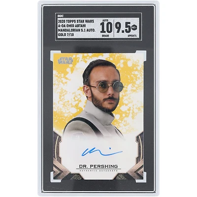 Omid Abtahi Star Wars Autographed 2020 Topps Mandalorian Gold #A-OA #7/10 SGC Authenticated 9.5/10 Card