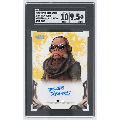 Nick Nolte Star Wars Autographed 2020 Topps Mandalorian Gold #A-NN #8/10 SGC Authenticated 9.5/10 Card