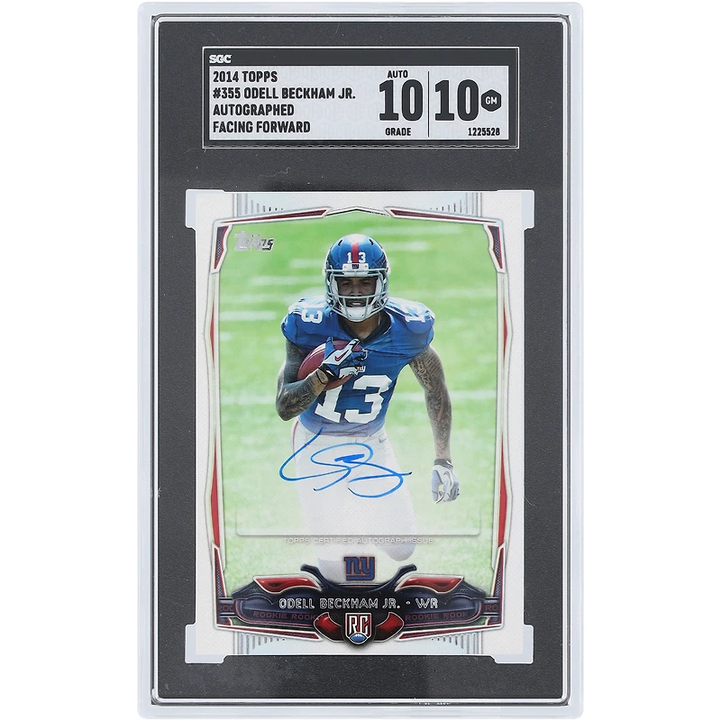 Odell Beckham Jr. New York Giants Autographed 2014 Topps Facing Forward #355 SGC Authenticated 10/10 Rookie Card