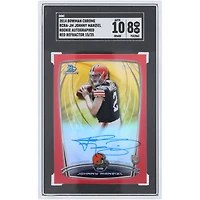 Johnny Manziel Cleveland Browns Autographed 2014 Topps Chrome Red Refractor #RCRA-JM #15/25 SGC Authenticated 8/10 Rookie Card