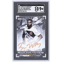 Tyron Woodley UFC Autographed 2017 Topps Knockout Fearless Fighters Copper Ink #FFA-TW #4/10 SGC Authenticated 9/10 Card