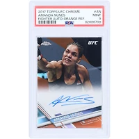 Amanda Nunes UFC Autographed 2017 Topps Chrome Orange Refractor #FA-AN #19/25 PSA Authenticated Mint 9 Card
