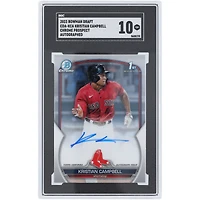 Kristian Campbell Boston Red Sox Autographed 2023 Bowman Draft Chrome Prospects 1st Bowman #CDA-KCA SGC Authenticated GM 10 Card