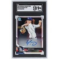 Dustin May Los Angeles Dodgers Autographed 2018 Bowman Chrome Prospects #BCPA-DM SGC Authenticated 9/10 Card