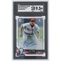 Alec Bohm Philadelphia Phillies Autographed 2018 Bowman Chrome Draft 1st Bowman #CDA-AB SGC Authenticated 9.5/10 Card