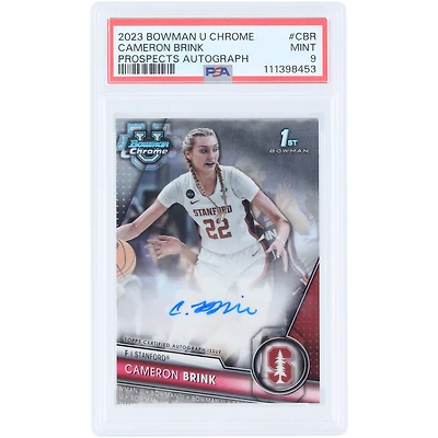 Cameron Brink Stanford Cardinal Autographed 2023 Bowman U Chrome #BCPA-CBR PSA Authenticated 9 Card