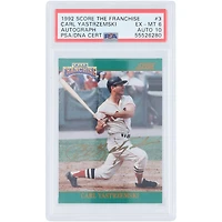 Carl Yastrzemski Boston Red Sox Autographed 1992 Score The Franchise #3 #392/2000 PSA Authenticated 6/10 Card