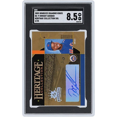 Dwight Gooden New York Mets Autographed 2005 Donruss Diamond Kings Heritage Collection #HC-9 #3/25 SGC Authenticated NM MT 8.5 Card