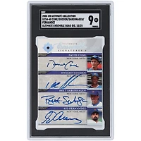 David Cone, Dwight Gooden, Bret Saberhagen & Sid Fernandez New York Mets Autographed 2006 Upper Deck Ultimate Collection Ensemble Quad #UES4-48 #15/25 SGC Authenticated MT 9 Card