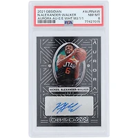 Nickeil Alexander-Walker Utah Jazz Autographed 2021-22 Panini Obsidian Aurora Electric Etch White #AUR-NAW #1/1 PSA Authenticated 8 Card