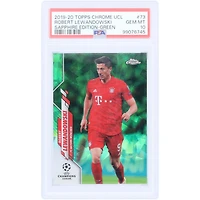 Robert Lewandowski Bayern Munich 2019-20 Topps Chrome UEFA Champions League Green Sapphire Edition #73 #16/75 PSA Authenticated 10 Card
