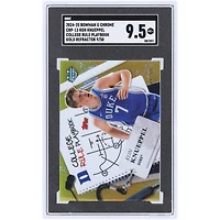 Kon Knueppel Duke Blue Devils 2024-25 Bowman U Chrome Gold Refractor College Rule Playbook #CRP-13 #9/50 SGC Authenticated 9.5 Card