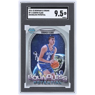 Cooper Flagg Duke Blue Devils 2024-25 Bowman U Chrome Boundless Potential #BP-3 SGC Authenticated 9.5 Card