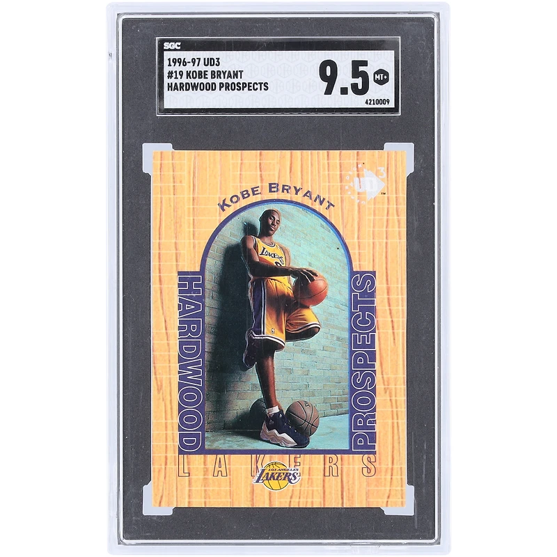 Kobe Bryant Los Angeles Lakers 1996-97 Upper Deck UD3 Hardwood Prospects #19 SGC Authenticated 9.5 Rookie Card