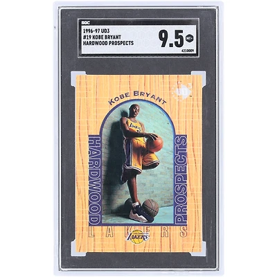 Kobe Bryant Los Angeles Lakers 1996-97 Upper Deck UD3 Hardwood Prospects #19 SGC Authenticated 9.5 Rookie Card