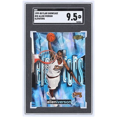 Allen Iverson Philadelphia 76ers 1999-00 Fleer Flair Showcase Elevators #3E SGC Authenticated 9.5 Card