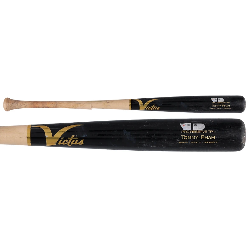 Tommy Pham Pittsburgh Pirates Game-Used Black and Tan Victus Broken Bat vs. Colorado Rockies on August 23, 2025 - Single